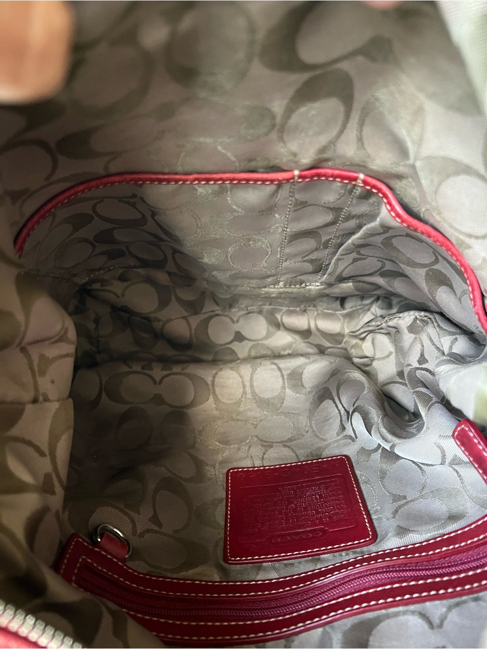 Coach Vintage Legacy Slim Duffel Crossbody Red Leather  Shoulder Bag Style 9188 - Picture 15 of 16
